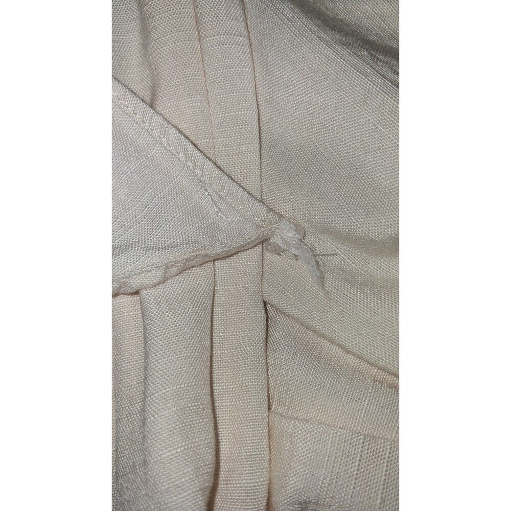 Mable Dolman Sleeve Dress V Neck Ivory Sz S Linen Viscose Flaw * - Picture 10 of 10